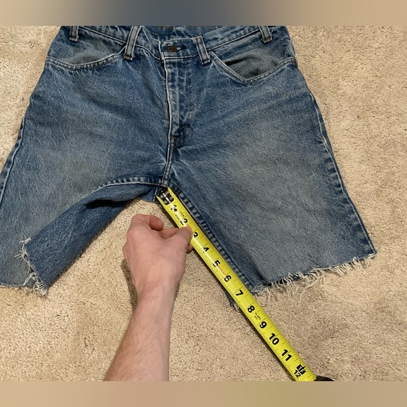 VINTAGE ORANGE TAB Levis’s Shorts - Picture 6 of 12